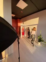 A shoot in progress at the studio